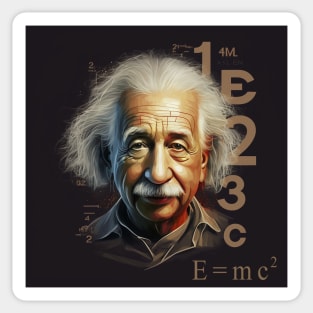 Albert Einstein E=mc2 design, Sticker